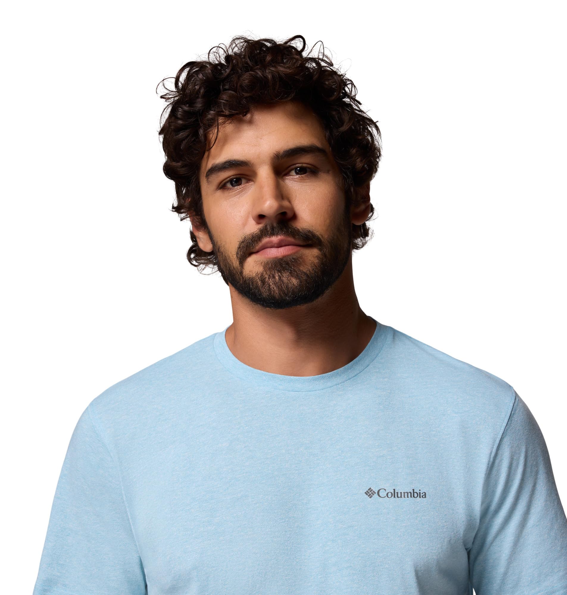 Columbia Mens Thistletown Hills Short Sleeve T-Shirt, Vintage Blue Heather, Large