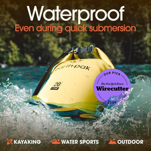 Earth Pak Waterproof Dry Bag - Roll Top Design Keeps Gear Dry | Includes Waterproof Phone Case