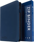 Vault X 9 Pocket Trading Card Zip Binder - Premium Exo-Tec Material, Holds 360 Cards, Blue