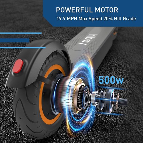 Hiboy S2/S2 MAX Electric Scooter - Powerful 350/500W Motor | 19 MPH Speed, 17/40.4 Miles Range, 8.5/10" Tires