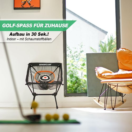 SENSECLUB Chipping Net, Indoor Chipping Net and Mat, Golf Practice Target with Tee and Balls, Outdoor Backyard Golf Game Gifts for Golfer