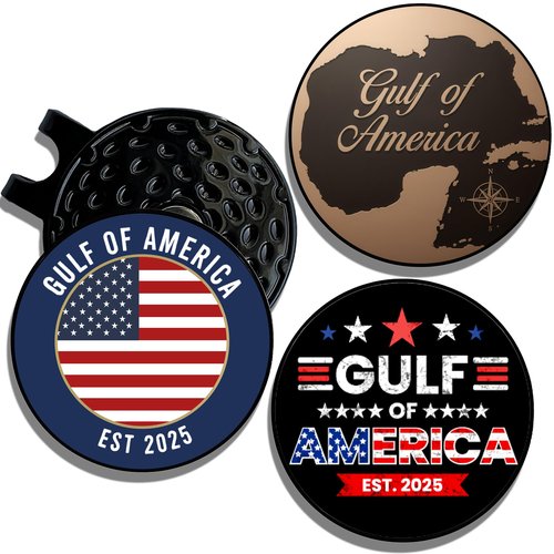 Wolf Golf Towels Golf Ball Marker Hat Clip Set | Multiple Sets to Choose from | 1 Magnetic Clip + 3 Ball Markers | Golf Accessories for Men & Women