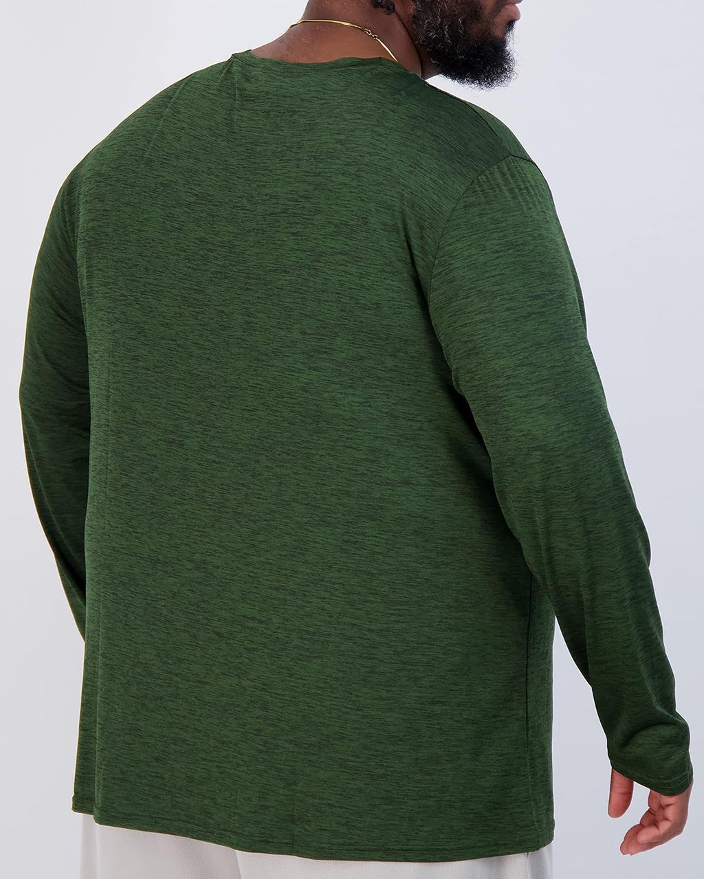 Real Essentials Men's Big & Tall Long Sleeve Dry-Fit Crew Neck T-Shirt - Athletic Gym Tee (3XT-5XT)