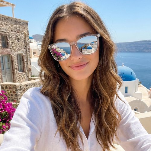 Myiaur Polarized Sunglasses - Trendy Square Mirrored Shades with UV Protection for Women