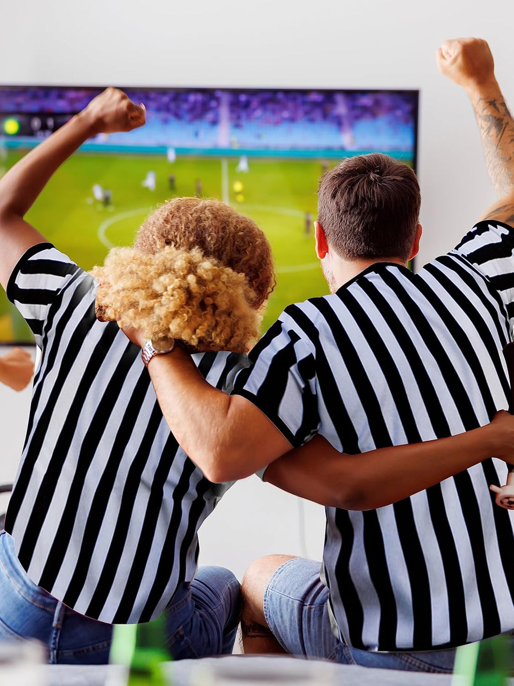 Skiennix Referee Shirt - V-Neck Striped Jersey for Men & Women | Professional Sports Uniform