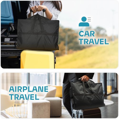Lazebox 43" Travel Garment Bag - Heavy Duty Suit Bag for Tuxedos, Dresses & Coats | Black, 1 Pack