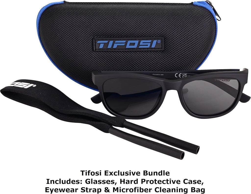 Tifosi Optics Swank Sunglasses - Stylish Bundle with Case & Eyewear Straps for Ultimate Protection