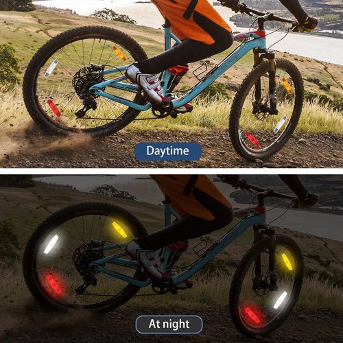 BSK White Bike Wheel Spoke Night Safety Warning Reflectors - 2Pcs