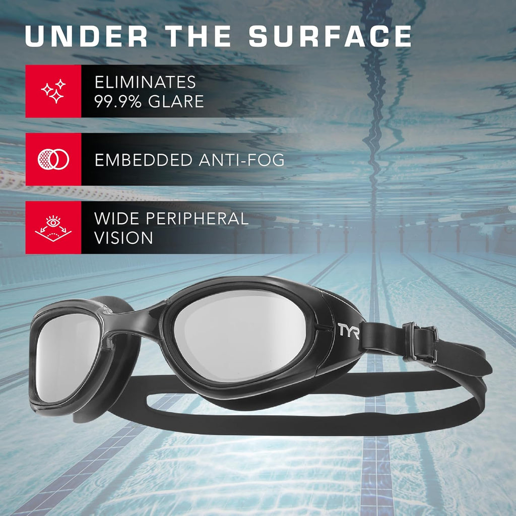 TYR Special Ops 2.0 Mirrored Swim Goggles - Anti-Fog, UV Protection, Comfortable Fit for Adults