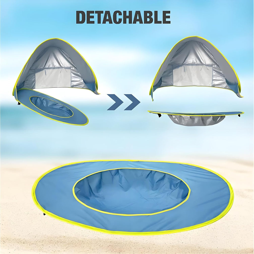 PandaEar Baby Beach Tent - Portable UV Protection Sun Shelter with Pool for Infants & Toddlers