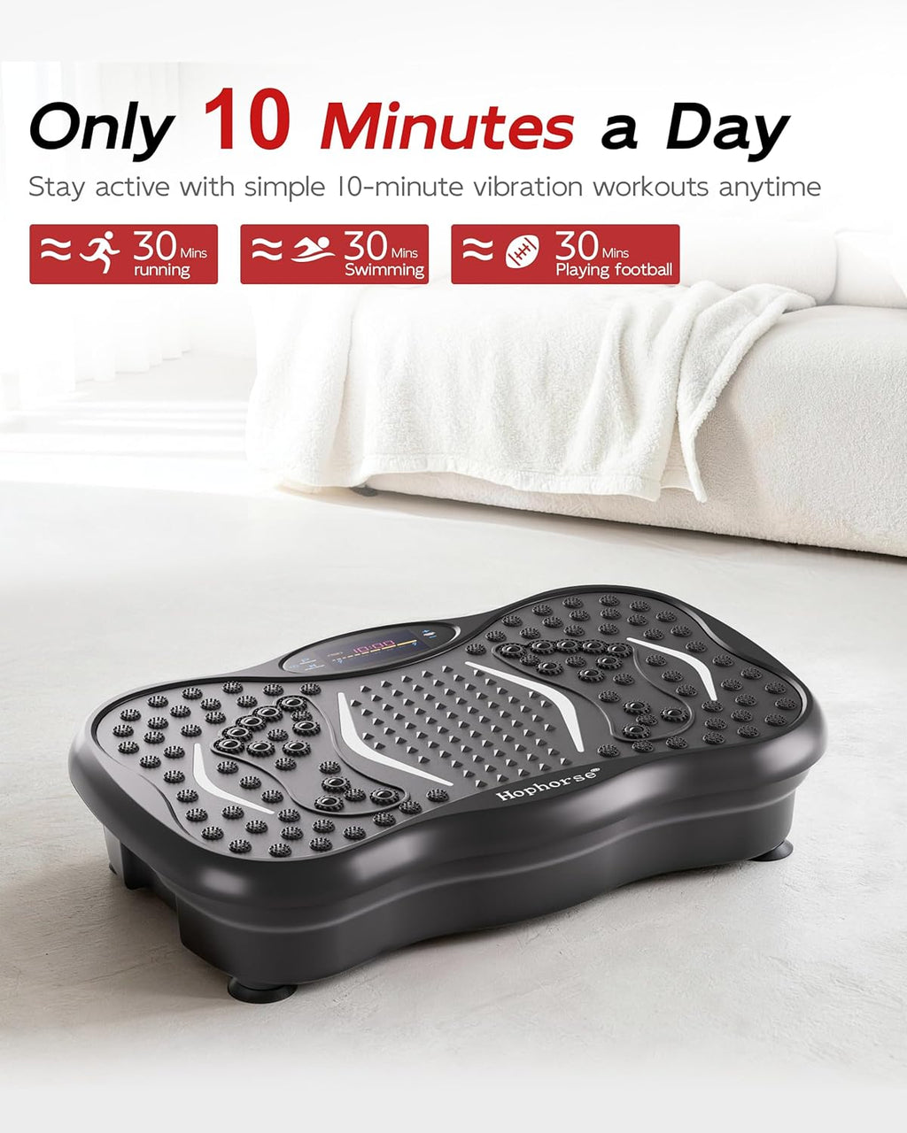 Skiennix Vibration Plate Machine - 180 Speeds for Lymphatic Drainage & Weight Loss | 460LB Capacity Fitness Platform