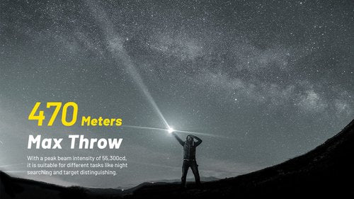 Nitecore P23i 3000 Lumen Rechargeable Tactical Flashlight with Dual Power Sources and Lumentac Organizer