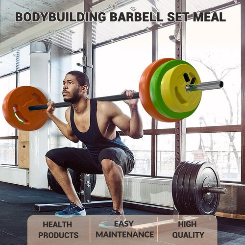 40LB Adjustable Barbell Weight Set, Barbell Weight Set Free Weights for Lifting, Strength & Muscle Development, Lifting Dumbbell Kit