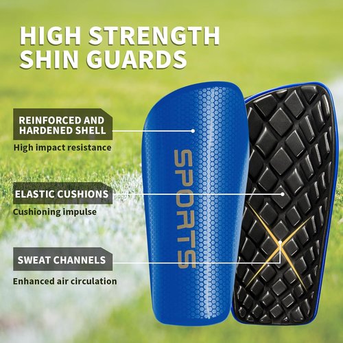 LPONJAR Soccer Shin Guards - Protective Shin Pads with Optimized Insert Pocket for Kids & Adults