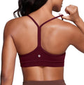 CRZ YOGA Y Back Sports Bra for Women - Padded Racerback Low Impact Yoga Top | Butterluxe Fabric