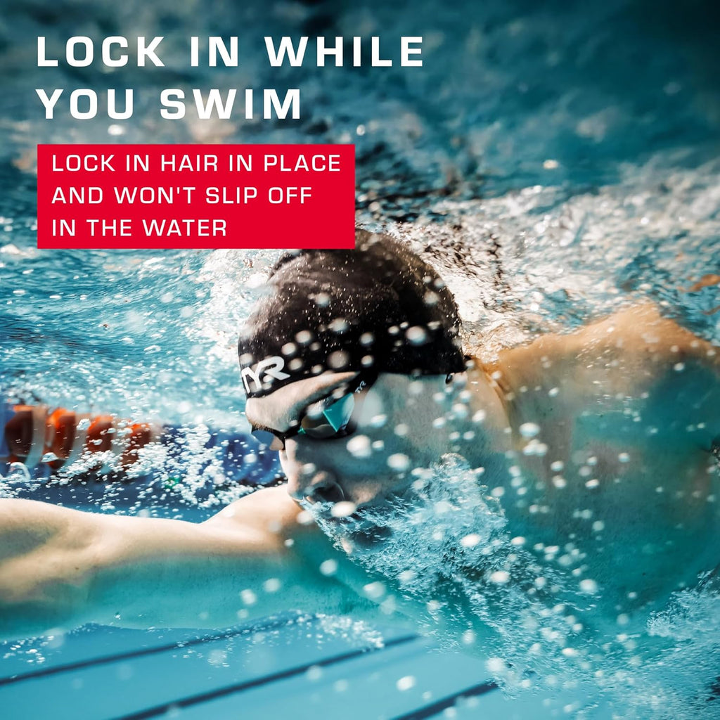 TYR Latex Swim Cap for Adults - Durable Hydrodynamic Swimming Hat for Training & Recreation
