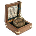 US Handicrafts Brass Compass – Engraved Christian Scripture Prayer Gift for Men, Women, Teenage Boys & Girls – Ideal for Baptism, Easter, Graduation, Trekking, and Adventure