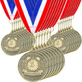 Quelay 30 Pcs Gold Medals - 2'' Award Trophies with Neck Ribbons for Kids & Adults | Graduation & Competitions