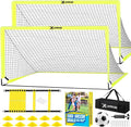 Kids Soccer Goals by [Brand Name] - Backyard Set of 2 | 4x3 ft & 6x4 ft Pop-Up Training Equipment with Ball & Cones