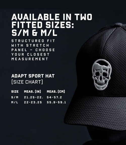 Gymreapers Baseball Hats and Caps for Men | Lightweight Fitted Hats for Running, Workouts, Gym and Outdoor Sports | Polyester Made Moisture Wicking Adapt Caps (Black/White)