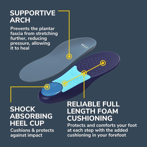 Dr. Scholl’s Plantar Fasciitis Relief Orthotic Insoles for Men - The Only Proven Insole to Stop Plantar Fasciitis from Coming Back, Immediately Relieves Pain, Heel Spurs, Arch Support Inserts