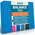 Vive Balance Pad - Foam Board Yoga Mat Block for Physical Therapy, Stability, Workout, Knee and Ankle Exercise - Equipment for Strength Training, Rehab - Large Floor Pad for Adults, Kids