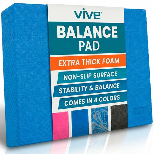 Vive Balance Pad - Foam Board Yoga Mat Block for Physical Therapy, Stability, Workout, Knee and Ankle Exercise - Equipment for Strength Training, Rehab - Large Floor Pad for Adults, Kids
