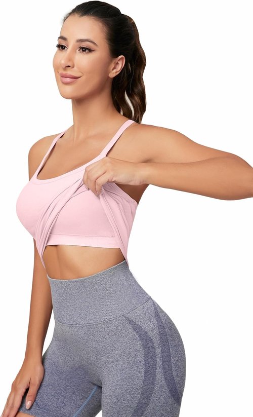 MathCat Workout Tank Tops - Sleeveless Gym Shirts with Built-In Bra for Women | Seamless Racerback Design