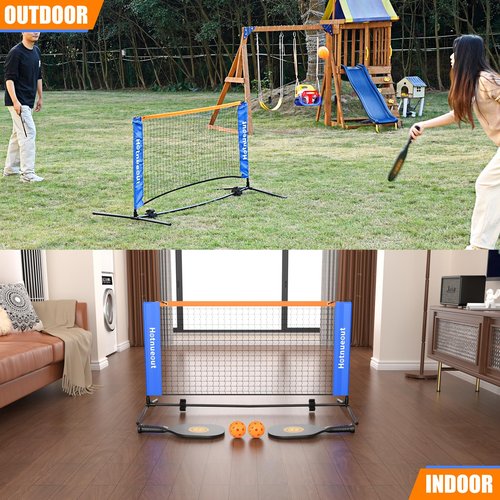 5FT Mini Pickleball Net, Portable Game Pickleball Practice Net for Driveway, Outdoor Indoor Home Small Pickle Ball Equipment Dink Training Aid