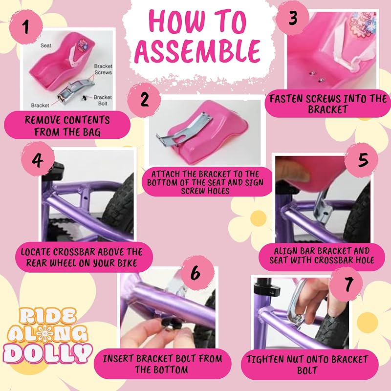 Doll Bicycle Seat Universal Fit for 18" Dolls & Plush Toys