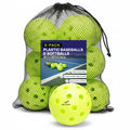 Practice Baseballs 6 Pack, Tee Balls, Hollow Plastic Balls for Hitting