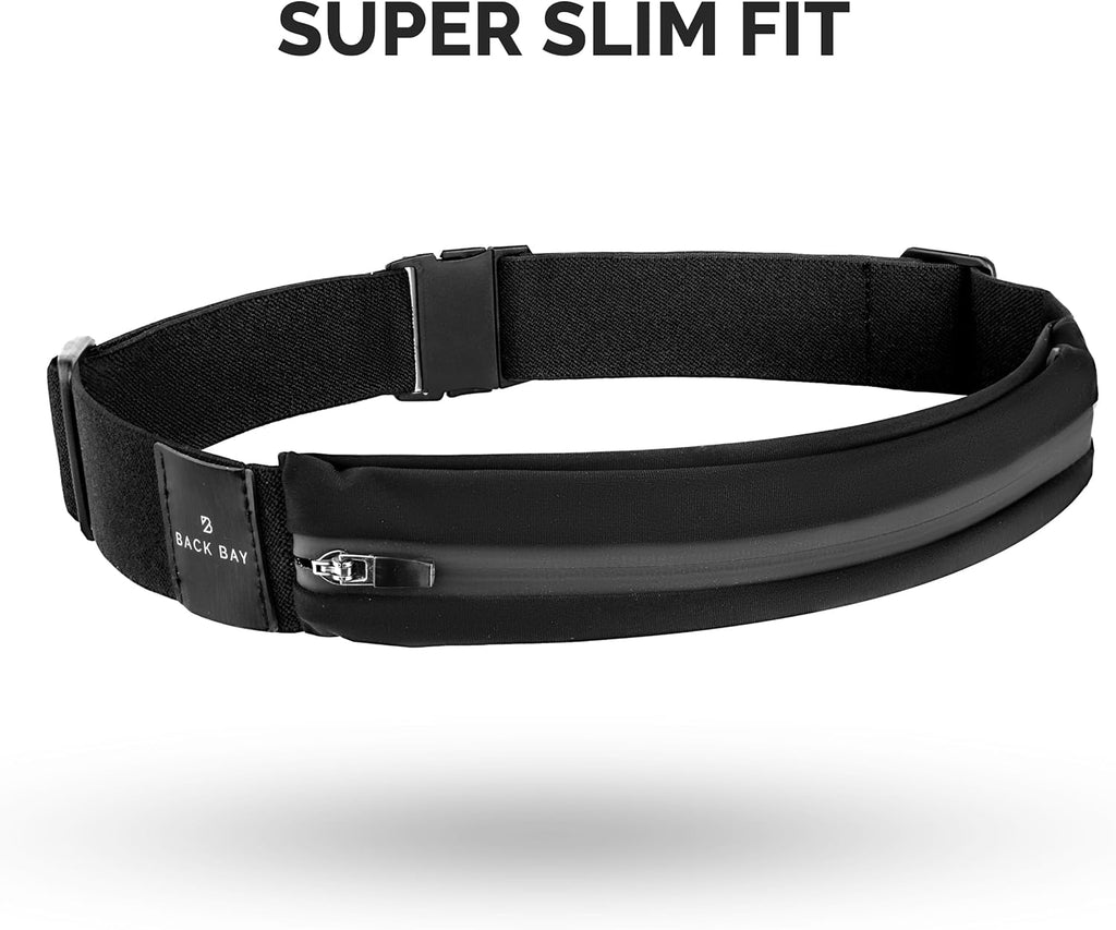 Back Bay Slim Running Belt - Fits All Phones | Versatile Fanny Pack for Runners & Workout Gear