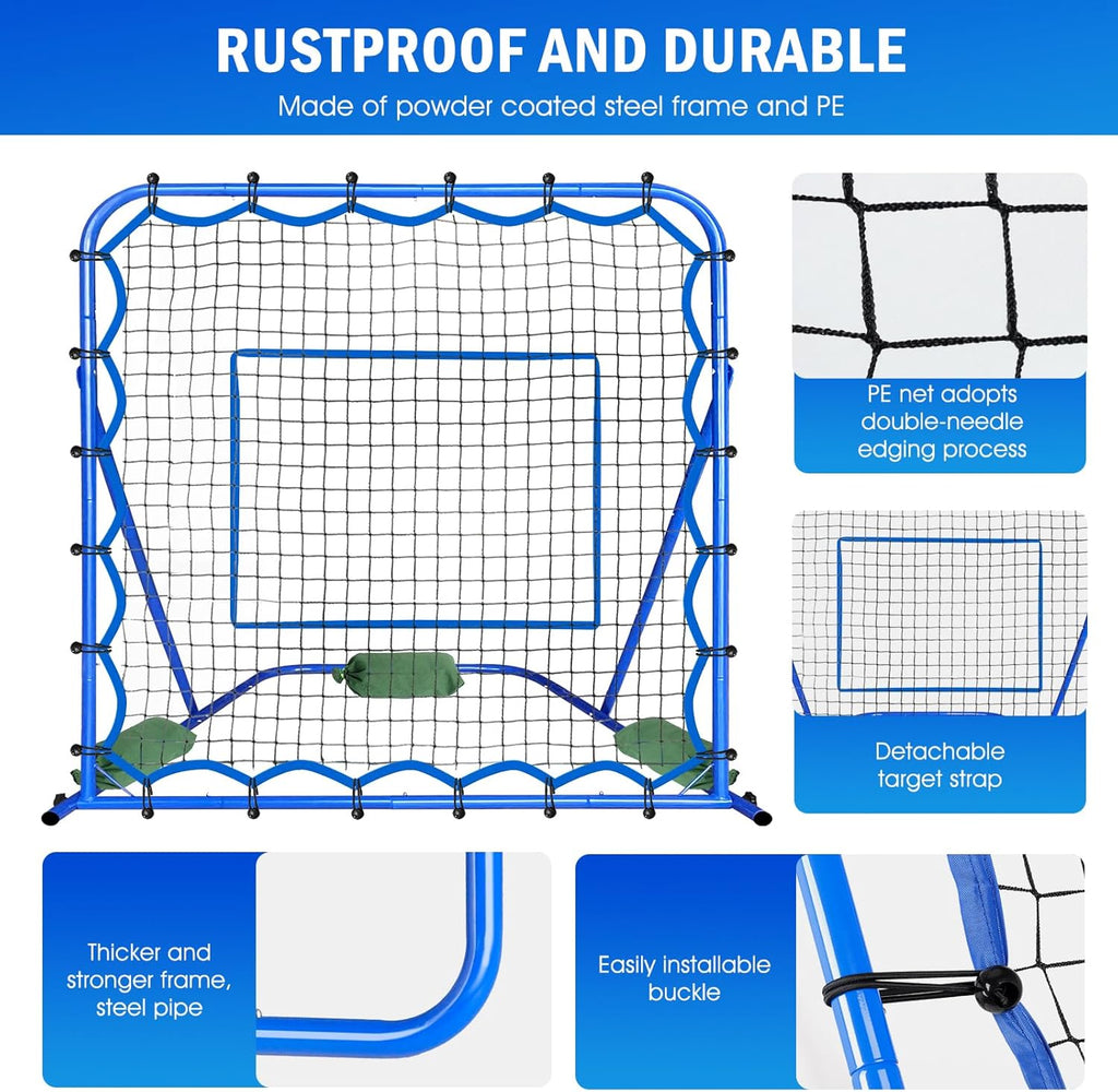 Skiennix Soccer Rebounder Net - Quick-Switch Angle Training Aid for Control & Passing | Easy Setup for All Ages