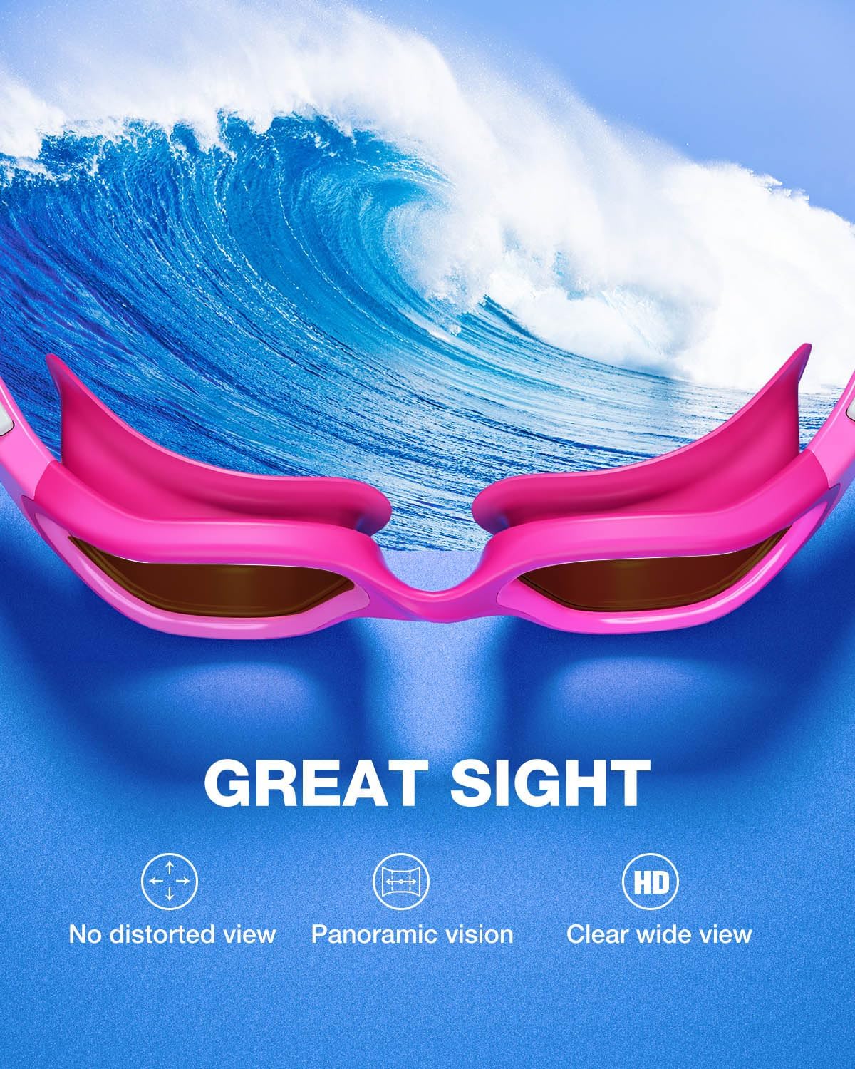 ZIONOR Kids Swim Goggles - G1MINI Ultra Photochromic Polarized Design for Boys & Girls