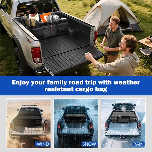 Mixsuper Truck Bed Organizer - Heavy Duty Storage Solution with Adjustable Straps for All Truck Sizes