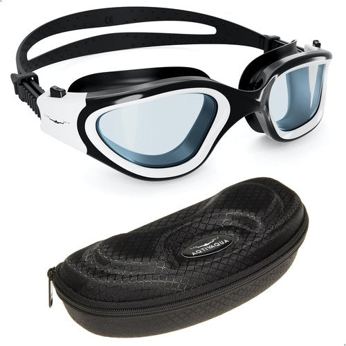 AqtivAqua Swimming Goggles - DX Wide View Anti-Fog Swim Goggles for Adults | Leak-Proof Design