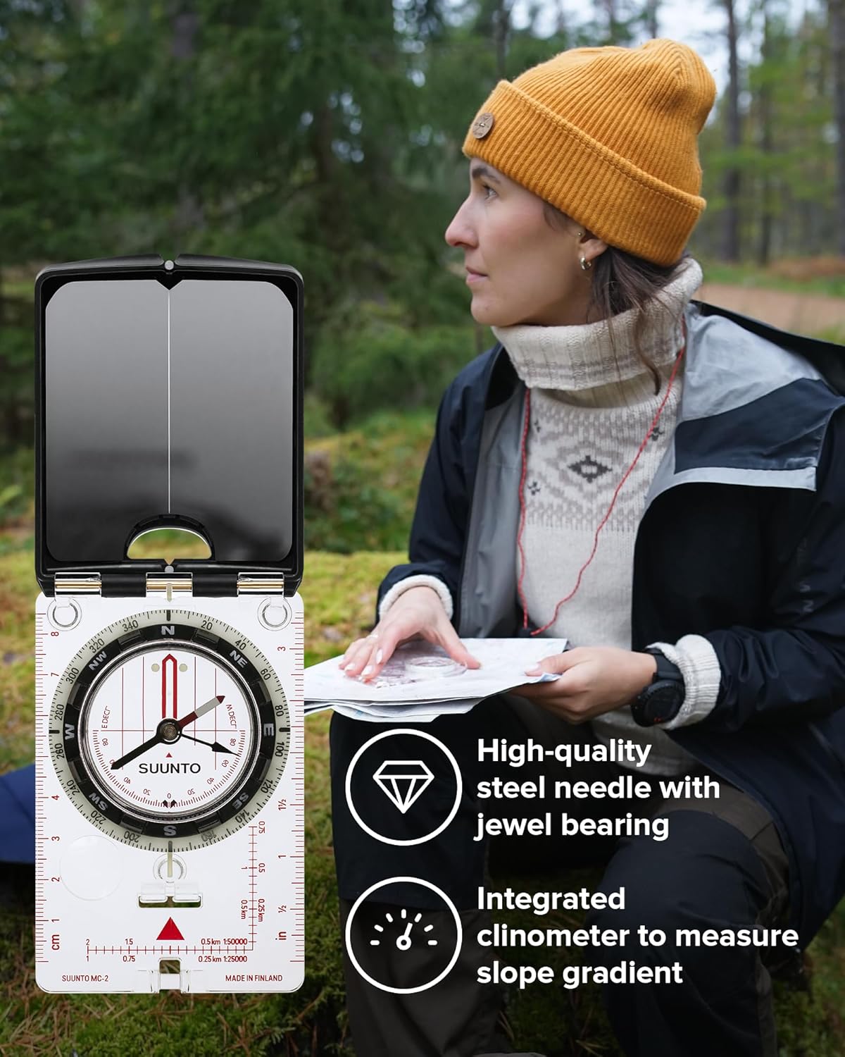 SUUNTO MC-2 Compass - Professional-Grade Navigation Tool for Serious Hikers & Adventurers
