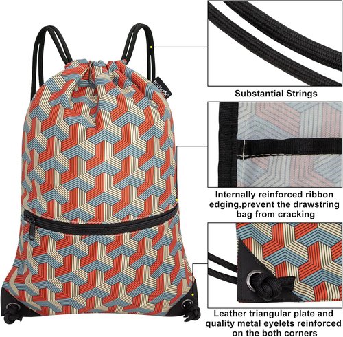 HOLYLUCK Drawstring Backpack - Versatile Gym Sackpack for Sports & Daily Use | Lightweight & Durable