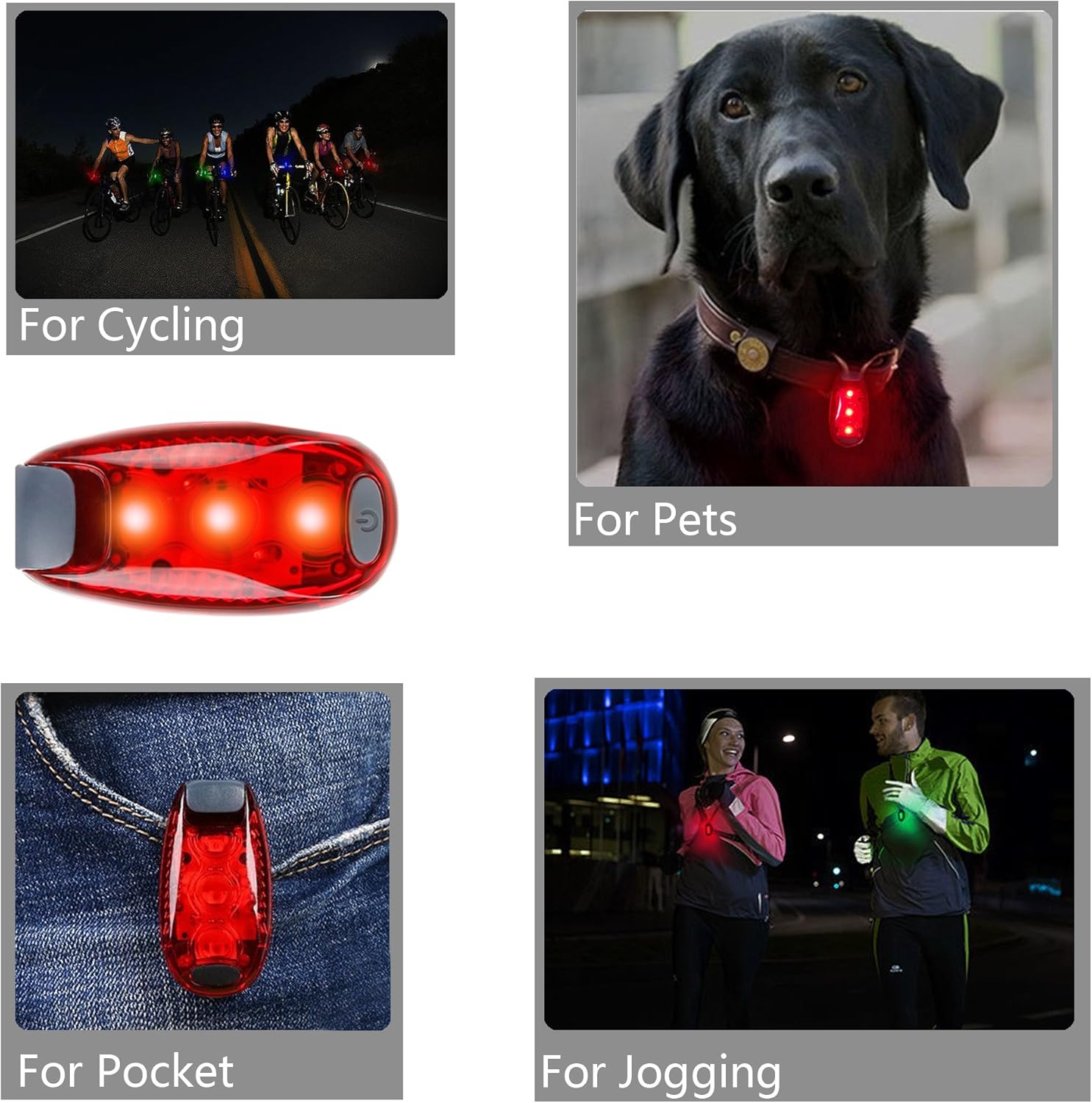 STURME LED Safety Light - High Visibility Strobe Lights for Bicycles, Kids, and Pets | Clip-On Design