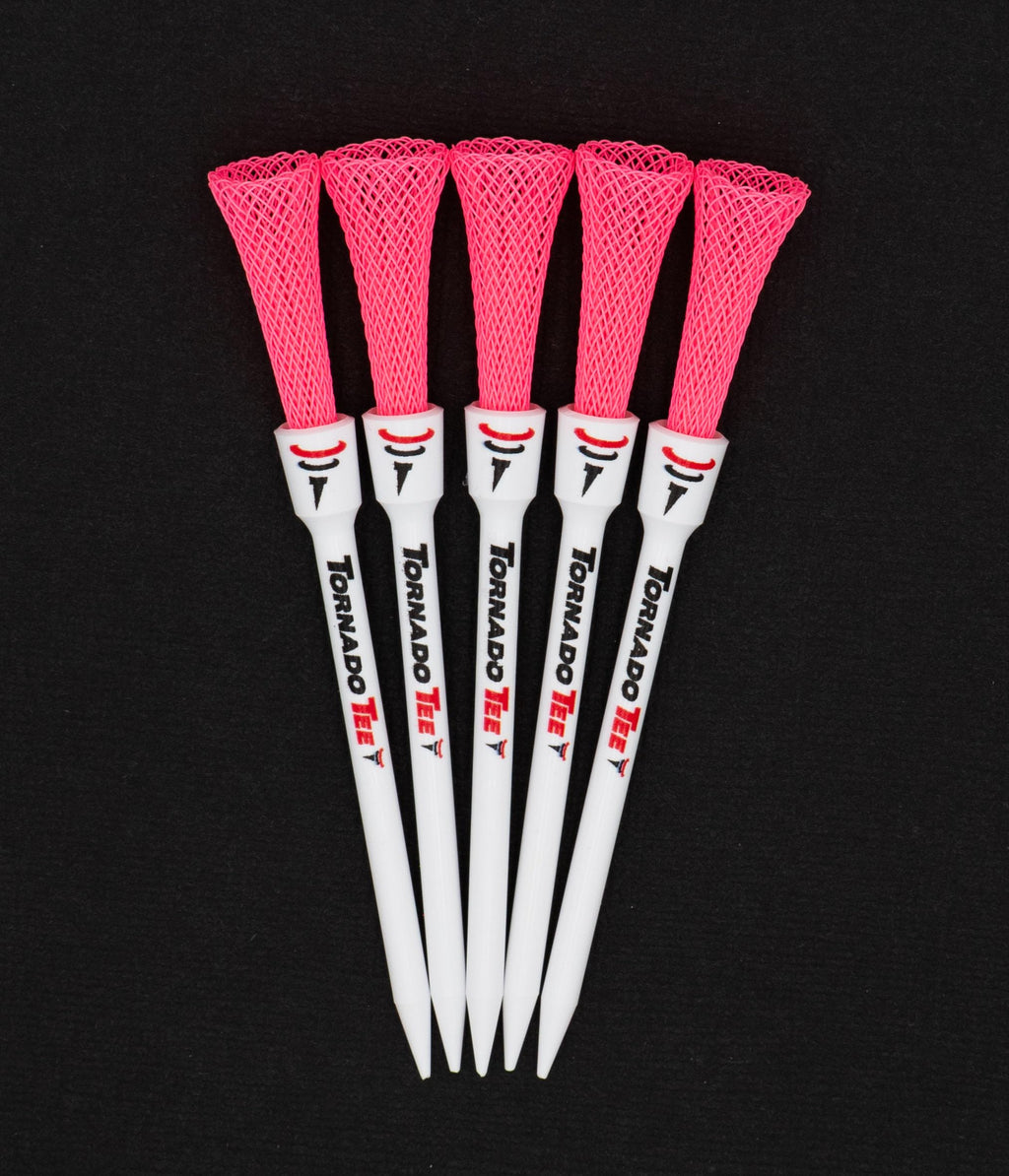 Tornado Tee 4" Long Drive High Performance Golf Tee (Neon Pink)