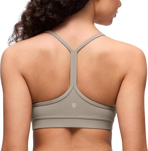 CRZ YOGA Y Back Sports Bra for Women - Padded Racerback, Low Impact Yoga Top in Butterluxe Fabric
