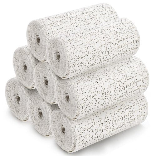 Lawei 8 Pack Plaster Cloth Rolls Plaster Strip, Plasters Cloth Gauze Bandages Roll for Project, Mask Making, Sculptures, Body Casts, Scenery Construction, Each Roll 6 inch x 15 feet