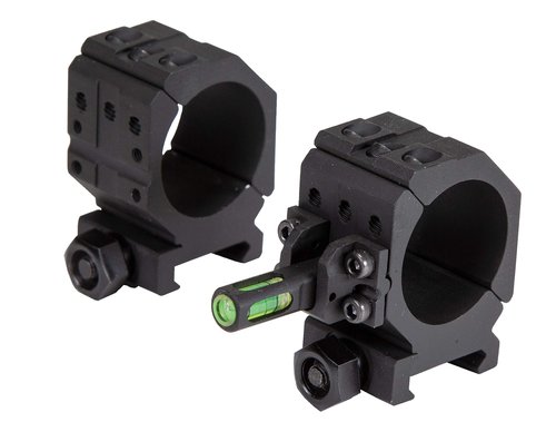 Wheeler 2-Piece Picatinny Rail Scope Rings with Anti-Cant Indicator for Leveling, Shooting