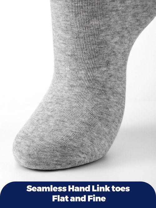 Shihanee 5 Pairs Seamless Walking Boot Socks Over The Calf Loose Fit AFO Tube Socks Liner for Cam Walker Orthopedic Boot Cast(Gray)