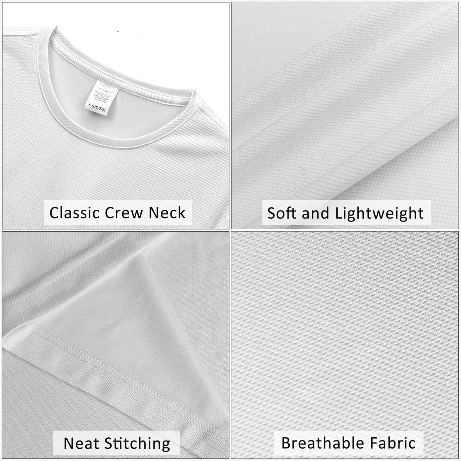 Skiennix Men's Long Sleeve Quick-Dry Athletic T-Shirt - Moisture-Wicking Classic Fit