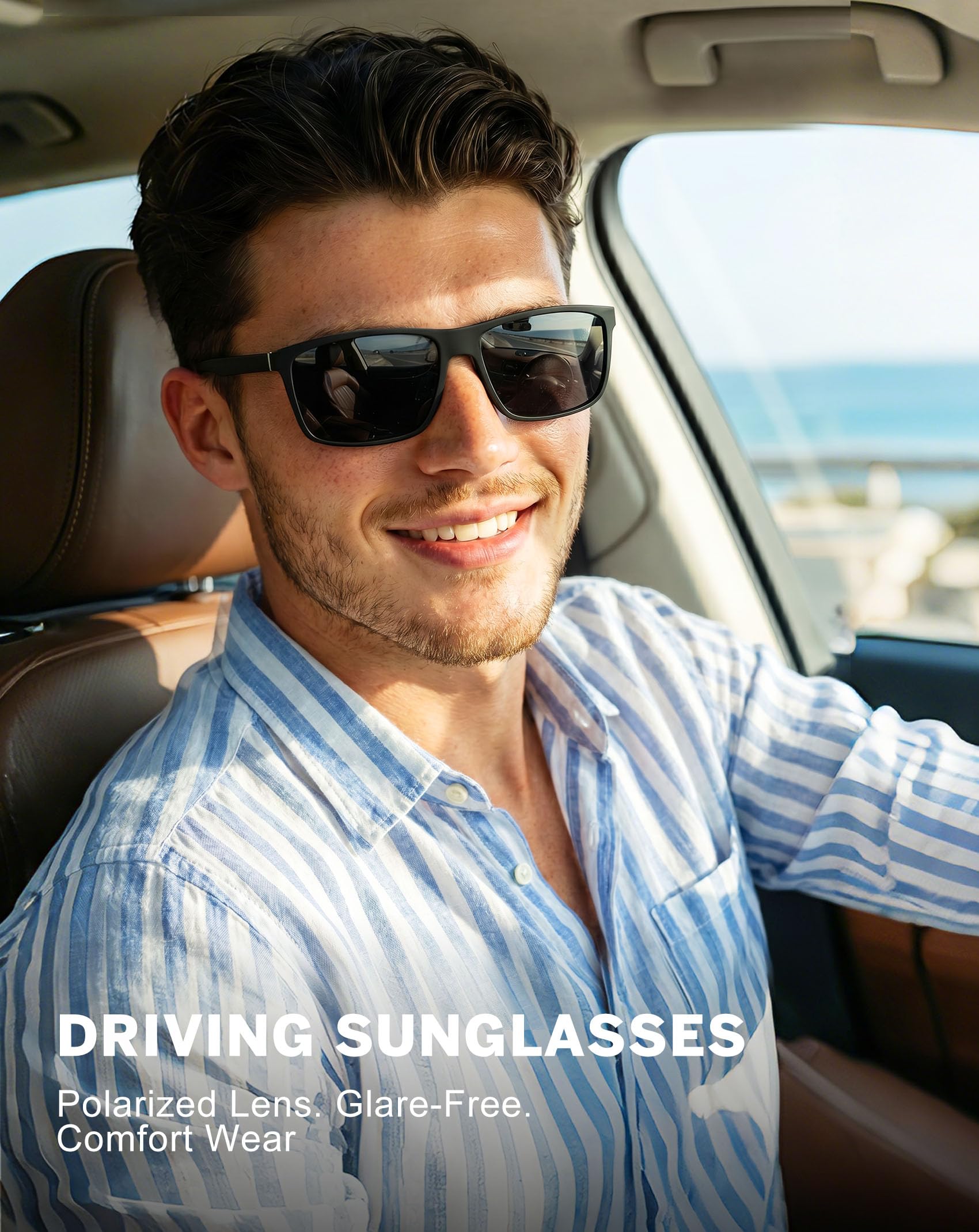 KALIYADI Polarized Sunglasses for Men and Women, Mens Sunglasses Polarized with UV Protection for Driving Fishing Golf (3 Packs)