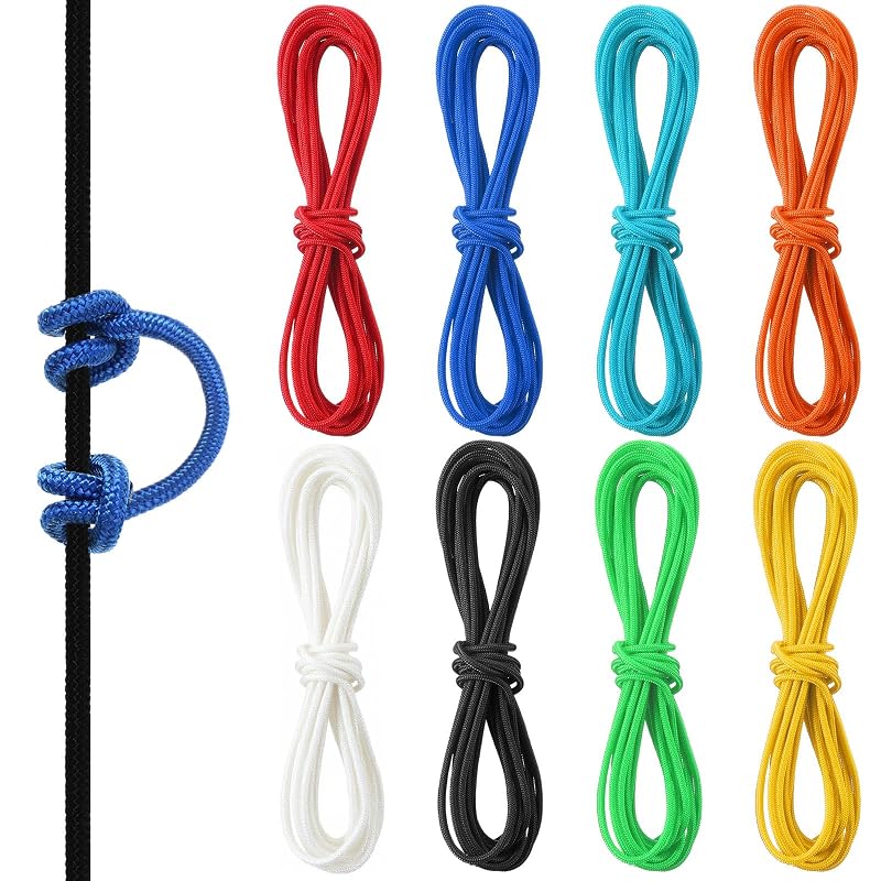 D Loop Ropes 10 ft Archery Bow String Release Set – 8 Color Nylon D Loop Wires for Compound Bows