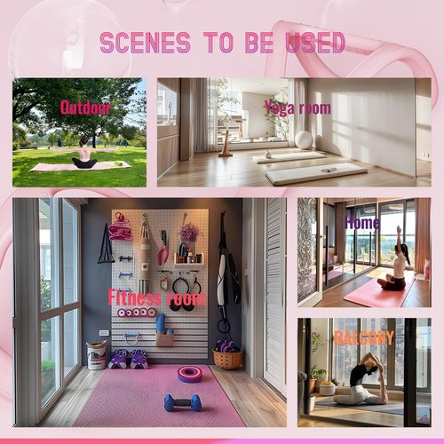 Figure 8 Resistance Band, Upgraded Full Body Training Multi-Function Design, Women's Multi-Function Resistance Band, Anti-Skid handleportable, Ideal for Yoga and Pilates Stretching Exercises-Pink+Blue