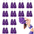 24 Pcs Metallic Cheerleading Pom Poms with Baton Handle - Purple (Variation of THIS listing)
