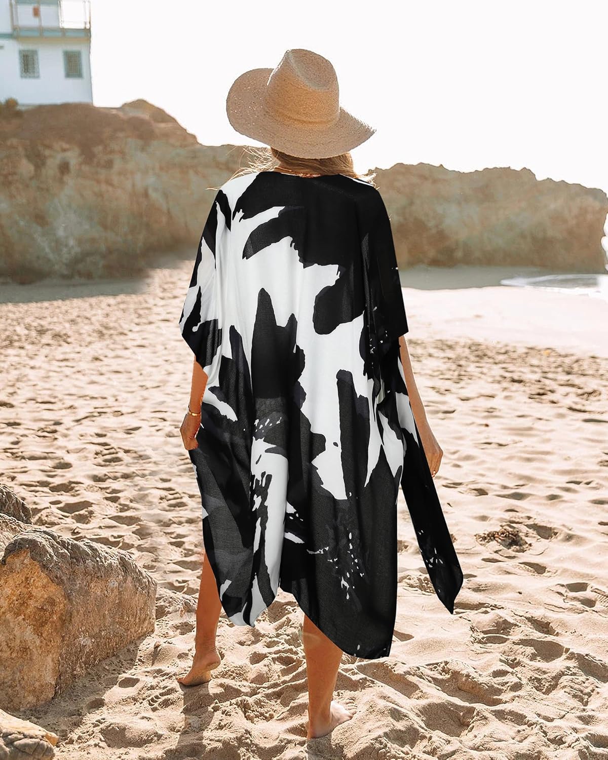 Skiennix Lightweight Boho Kimono - Casual Swimsuit Cover-Up for Women | Perfect for Summer